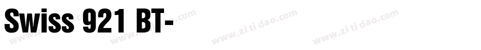 Swiss 921 BT字体转换